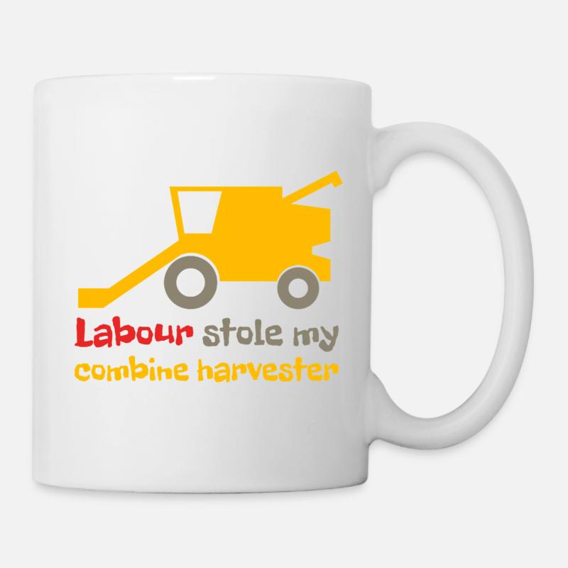 Labour stole my combine harvester - Mug - white