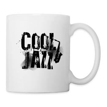 Logo de la musique jazz cool - Mug blanc - blanc - Droite