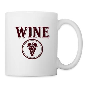 WINE Grape Emblem - Mug - white - Right