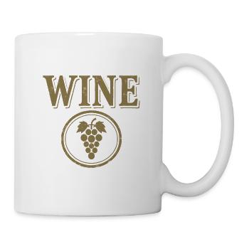 WINE Grape Emblem - Mug - white - Right