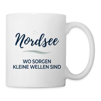 Mer du Nord – Là où les inquiétudes sont de petites vagues - Mug blanc - blanc - Droite