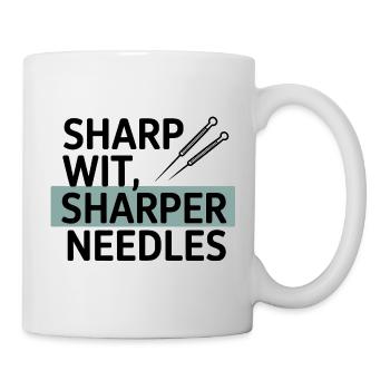 Sharp Wit Sharper Needles Acupuncturist Profession - Mug blanc - blanc - Droite