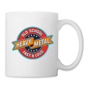 Old School Heavy Metal Badge - Mug blanc - blanc - Droite