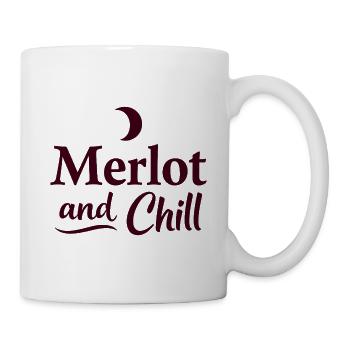 Merlot and Chill Wine Saying Cozy Relax - Mug - white - Right