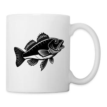Poisson doré jaune - Mug blanc - blanc - Droite