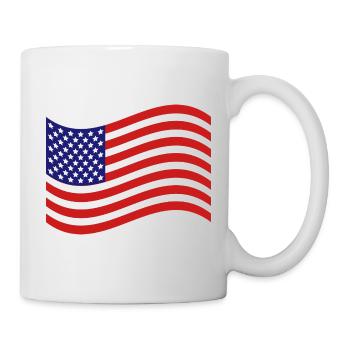 Flagge der Vereinigten Staaten - Tasse - Weiß - Rechts
