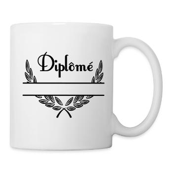 Diplôme in Laurel Wreath with Namespace - Mug - white - Right