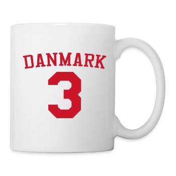 Danemark 3 – Red Sport Design - Mug blanc - blanc - Droite