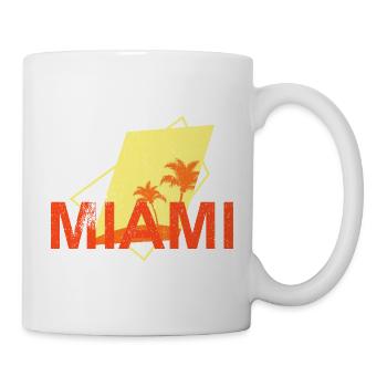 Miami Palmen Neon - Tasse - Weiß - Rechts