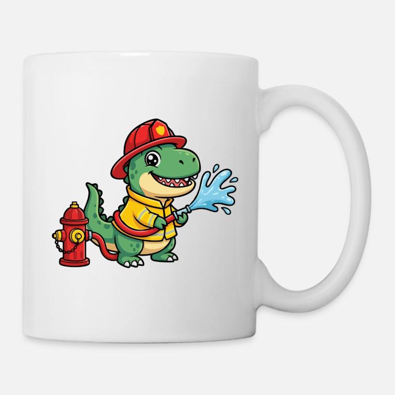 Dino Firefighter Hero - Mug - white