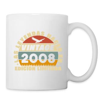 2008 Vintage Retro Geburtstagsgeschenk - Tasse - Weiß - Rechts