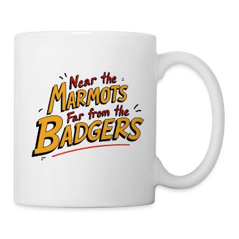 marmotte, marmottes, près des marmottes - Mug blanc - blanc - Droite