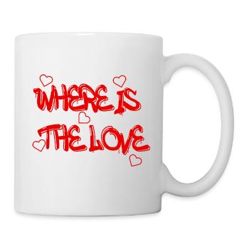 "Where is the Love" - a powerful design that invit - Mug - white - Right