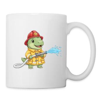 Enfants Dinosaures de la brigade des pompiers T-Rex - Mug blanc - blanc - Droite