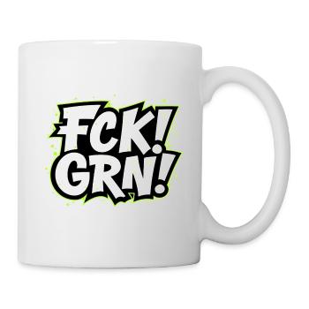 FCK GRN Statement Schriftzug - Tasse - Weiß - Rechts