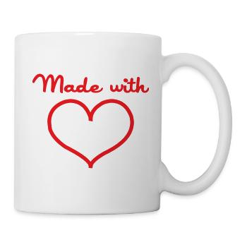 Made with Love - bébé - cadeau de naissance - Mug blanc - blanc - Droite