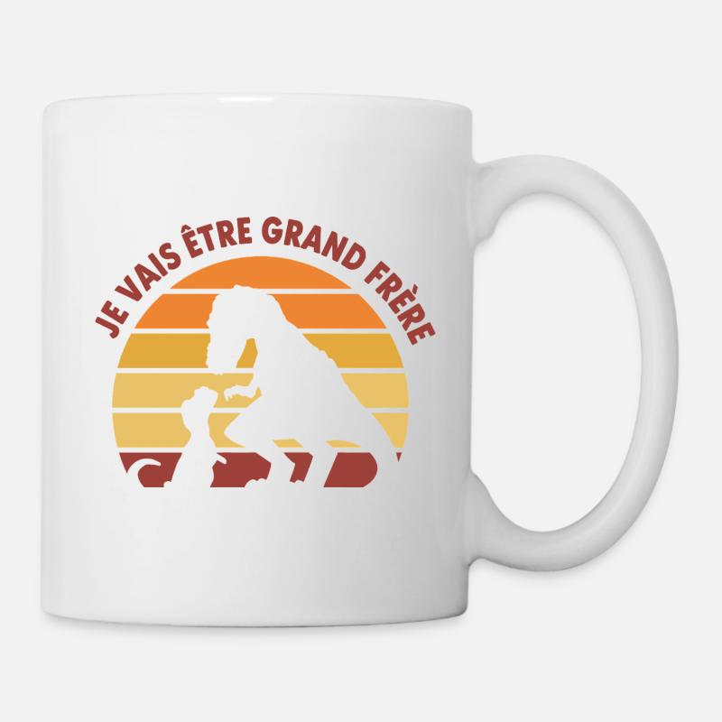 Ich werde der große Bruder sein. Schwangerschaftsankündigungshumor - Tasse - Weiß
