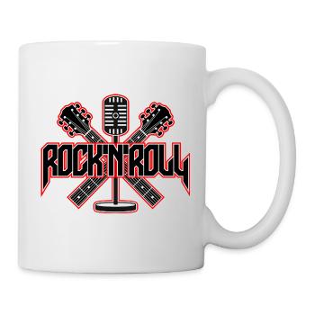 RocknRoll Mic and Guitars Emblem - Mug - white - Right