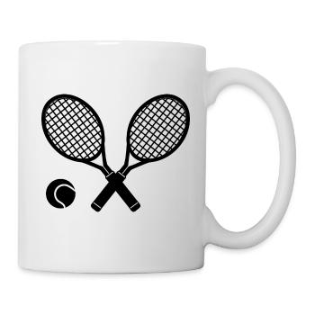 Tennis racket - Mug - white - Right