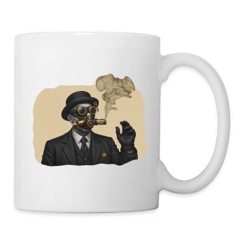 SHERIF SMOKING - steam punk'n'roll - Mug blanc - blanc - Droite