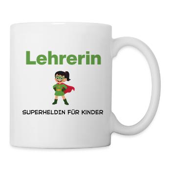 Enseignant – Super-héros pour enfants - Mug blanc - blanc - Droite