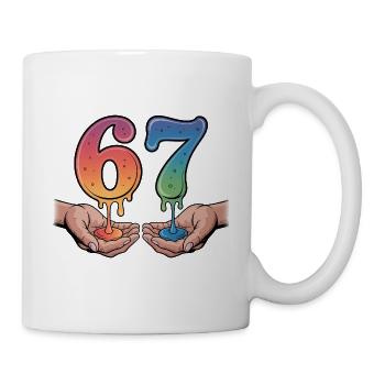 67 - T-shirt Funny Six Seven - Mug blanc - blanc - Droite