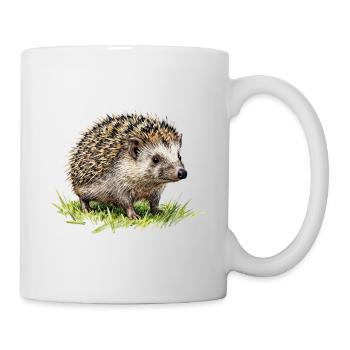 Watercolor Hedgehog in the Grass - Mug - white - Right
