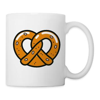 Brezel Bayern Design - Tasse - Weiß - Rechts