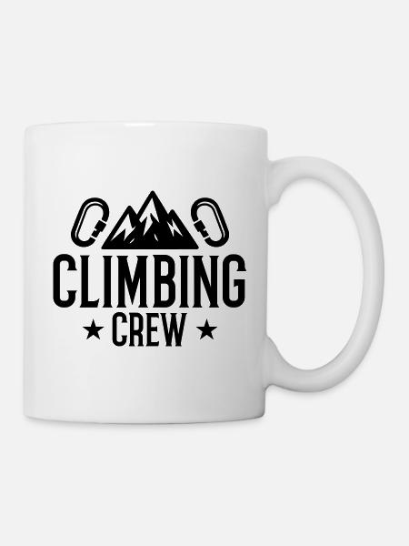 Climbing Crew Berge Karabiner - Tasse - Weiß