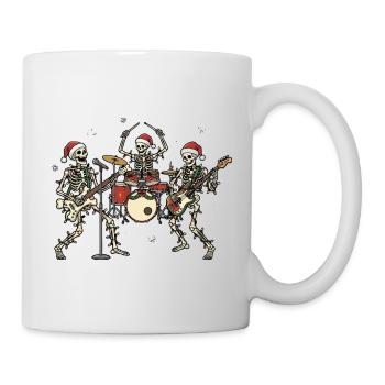 Ruban squelette de Noël Squelettes de Noël drôles - Mug blanc - blanc - Droite