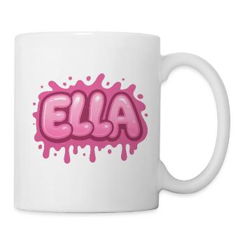 Graffiti  ELLA Prénom cadeau idéal imprimable - Mug blanc - blanc - Droite