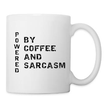 Powered By Coffee And Sarcasm - Mug - white - Right