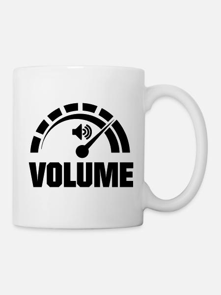 Lautstärkeregler - Tasse - Weiß
