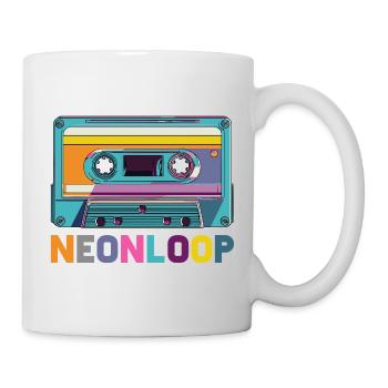Neon Loop Kassettendesign - Tasse - Weiß - Rechts
