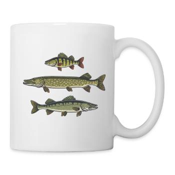 Perch, pike, zander, fishing, fishing - Mug - white - Right