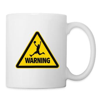 Warning Basketball Sportsman Warning Sign - Mug - white - Right