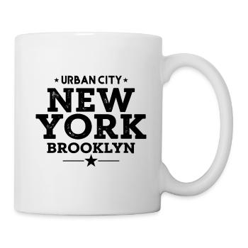 Urban City New York Brooklyn Vintage Style - Tasse - Weiß - Rechts