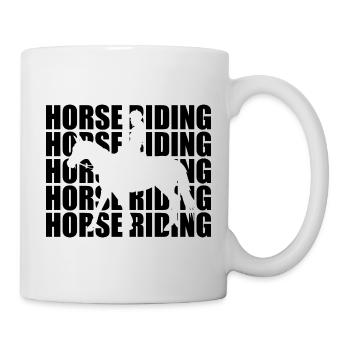 Lustiges Reiten - Tasse - Weiß - Rechts