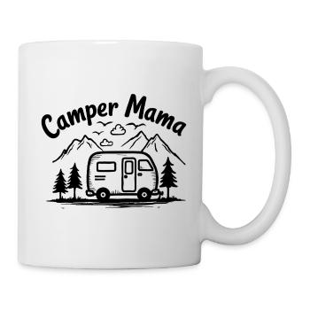 Camper Mama Abenteuer Berge Campingbus - Tasse - Weiß - Rechts