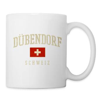 Design de Dübendorf, Suisse, avec drapeau - Mug blanc - blanc - Droite