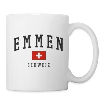 Logo croix d'Emmen, Suisse - Mug blanc - blanc - Droite