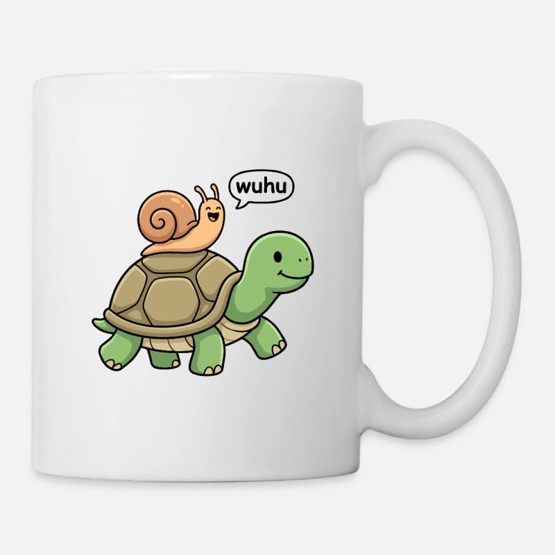 Course Tortue et Escargot - Go Fast - Mug blanc - blanc