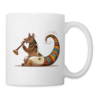 Dino Saxophone Tribal Jewelry - Mug - white - Right