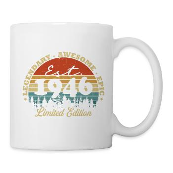 Legendär seit 1946 – Vintage Geburtstagsgeschenk - Mug blanc - blanc - Droite