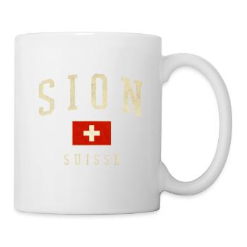 Sion Suisse Emblem Vintage - Tasse - Weiß - Rechts