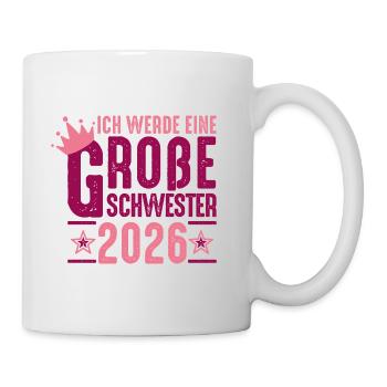 Je serai grande sœur grossesse 2026 - Mug blanc - blanc - Droite