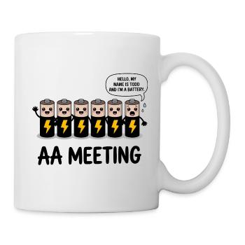 Réunion des AA - T-shirt Anonymes Alcooliques drôles - Mug blanc - blanc - Droite