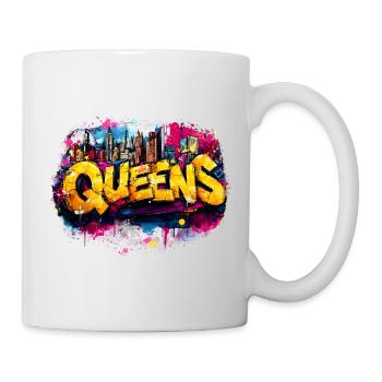 Queens Graffiti Skyline Color Explosion - Mug - white - Right