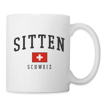Sion Switzerland – flag motif with local pride - Mug - white - Right