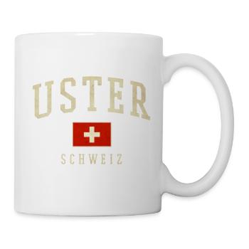 Uster Switzerland Design – Fierté locale avec drapeau - Mug blanc - blanc - Droite
